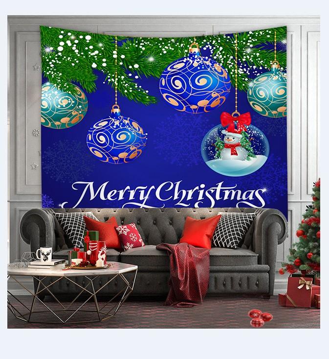 Гобелен с принтом рождественской елки, настенный фон, тканевый декор, красный Санта-Клаус, полиэстеровый гобелен, украшение на стену для дома и комнаты