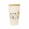 Toa Metal Mofusand Stainless Steel Tumbler with Wooden Lid 350ml [Cat Parfait] 53-2092 Beige
