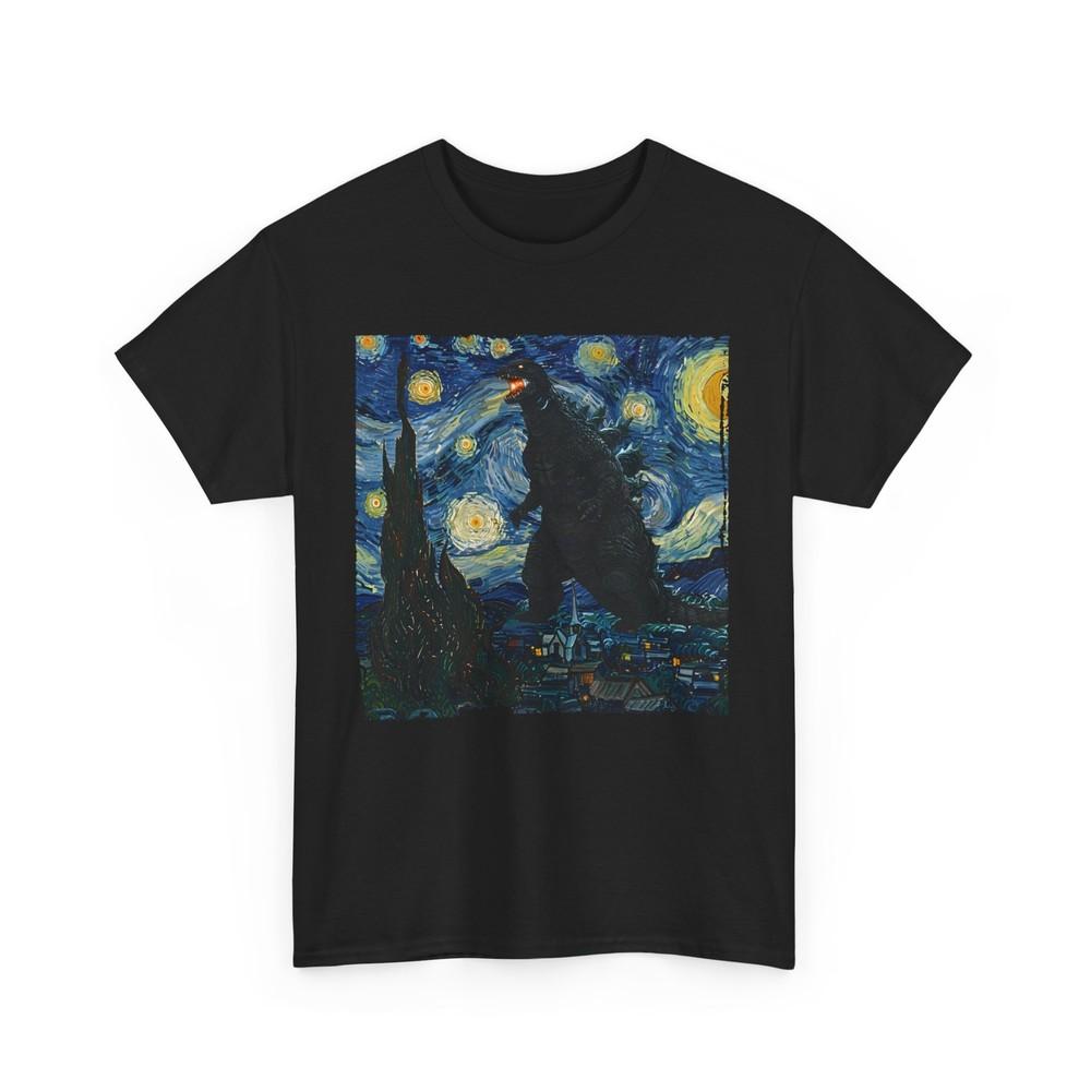Godzilla STARRY NIGHT Shirt | Van Gogh’s Starry Night Aesthetic Fashion