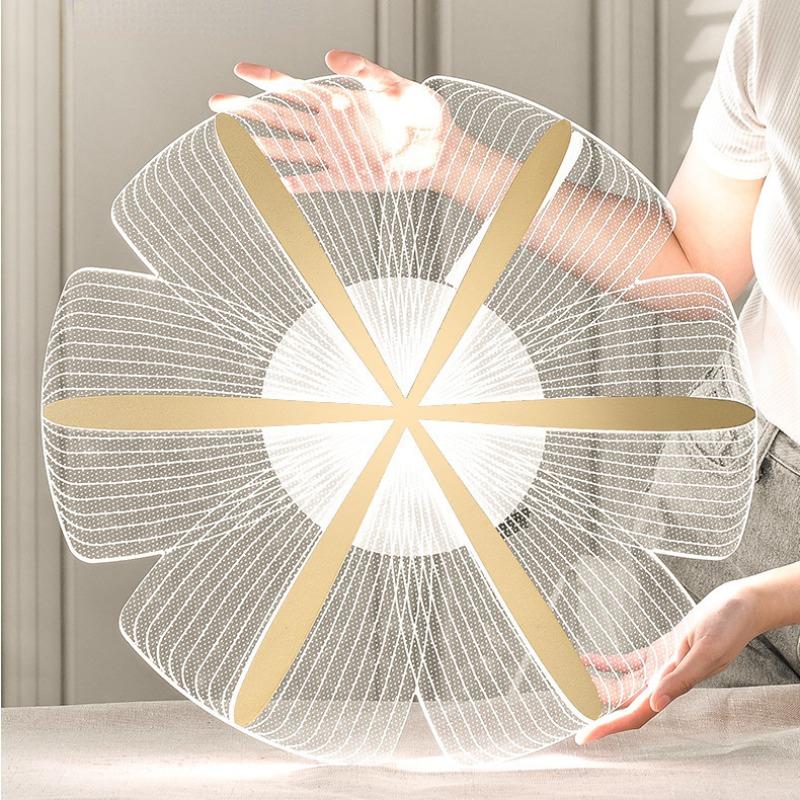 Acrylic Petal Lamp LED Modern Simple Ceiling Lamp Personality Creative Bedroom Lamp Children's Princess Room Light