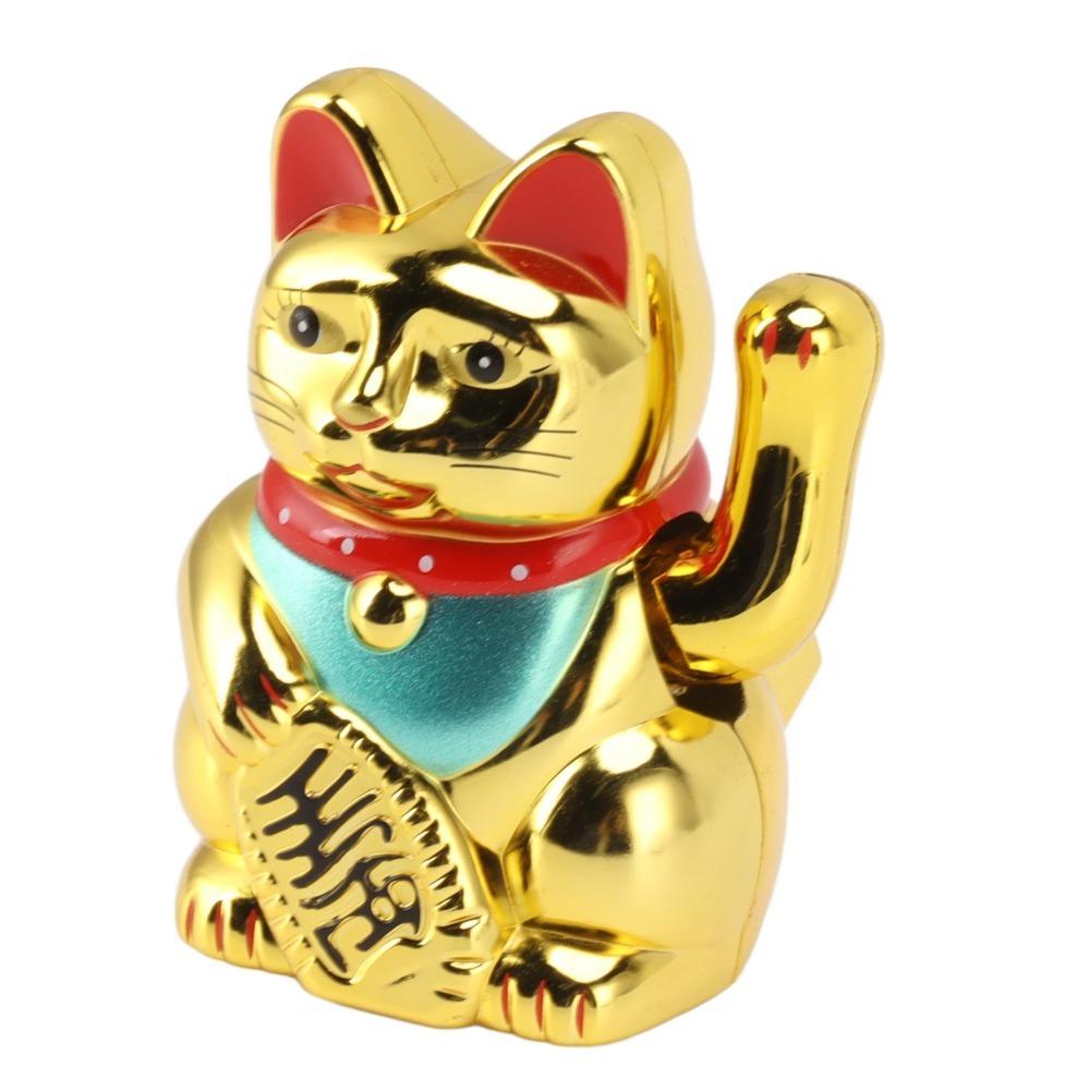 gold Car Dashboard Auspicious Ornament Travel Souvenir Cat Decor Car Interior Decoration