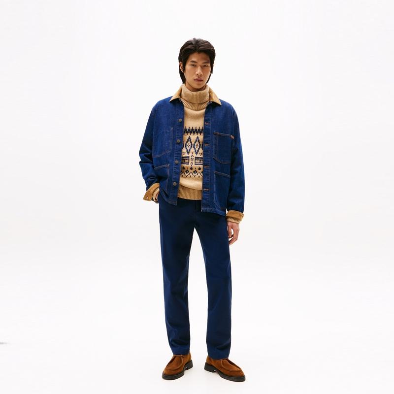 Tommy Hilfiger button logo-embroidered trousers MW0MW40178