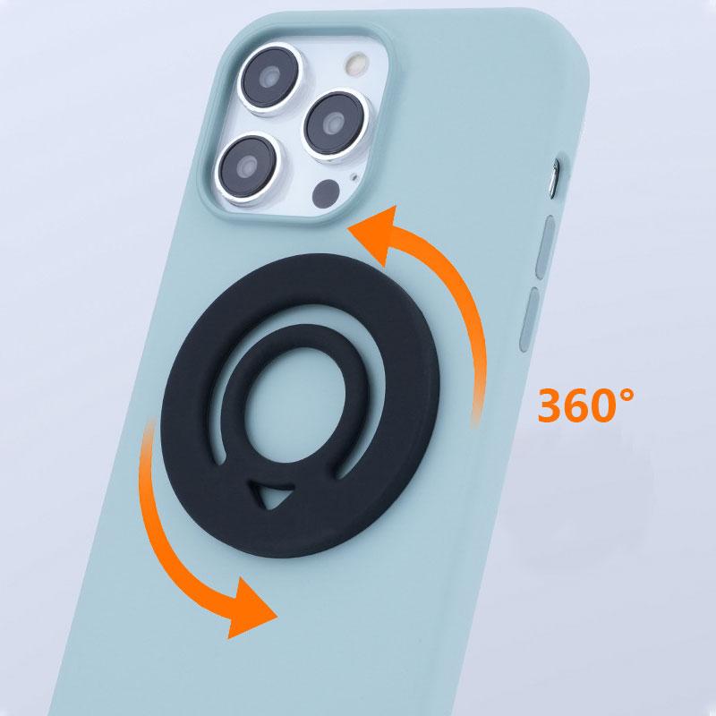 Универсальный магнитный силиконовый держатель-кольцо для пальца Сильный магнит Круглый держатель Подставка для телефона для iPhone 17 16 15 Для MagSafe Форма кольца