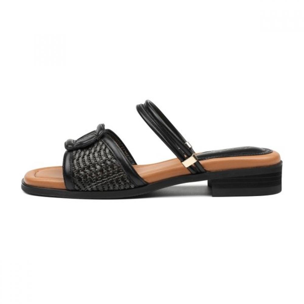 Kumkang Women Cable Knit Strap Flat Sandals Rensac5533k5