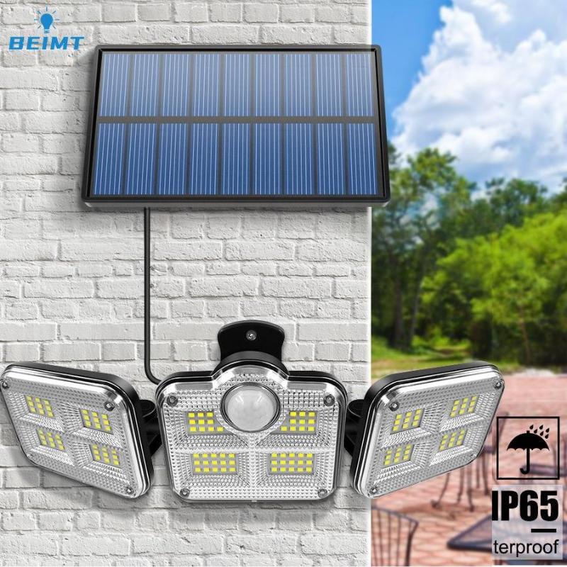 10000LM Solar Wall Lamp 122/333LED IP65 Solar Lamp Above 3000K, Indoor and Outdoor Waterproof Solar Lamp, Adjustable Lamp Holder Lighting Angle
