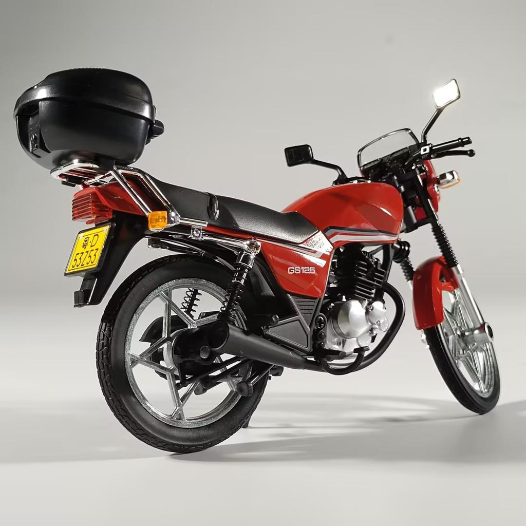 1/12 SUZUKI GS125 King Классический Мотоцикл Сплав Литая Модель Звук и Свет Симуляция Коллекции Хобби Ретро Ностальгия Серия