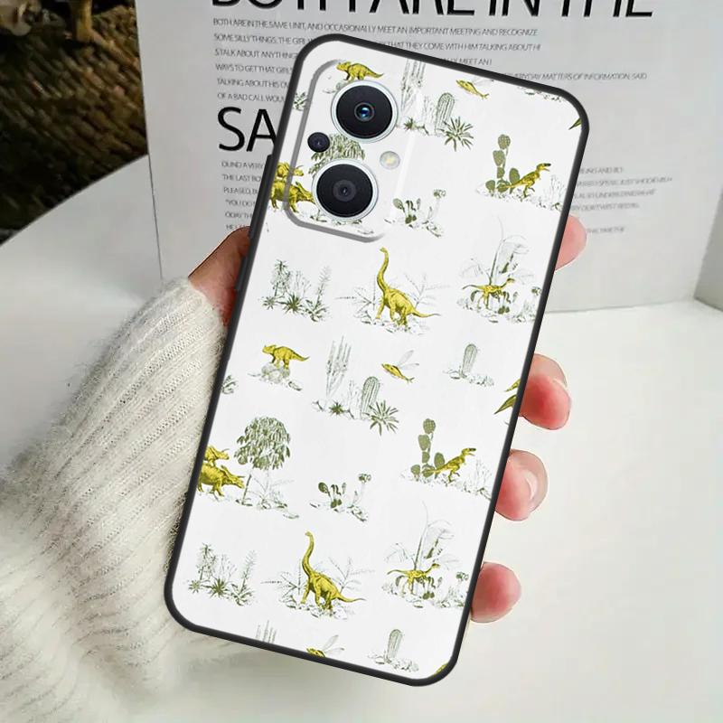 Чехол для телефона с рисунком динозавра для OPPO Reno 14F 12F 12 11 13 F 10 Pro 8T 7 8 Lite OPPO Find X9 X8 X6 X5 Pro