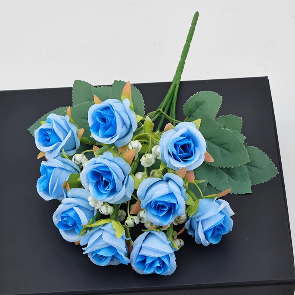 7 Colors Simulated Diamond Rose Flower DIY Party Decoration Festival Supplies Vintage Silk Rose Small Artificial Rose Flowers