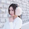 Корейская версия наушников из цельной кожи с мехом лисы, женские дужки закрывают уши, теплые наушники из натурального меха, зимние теплые наушники