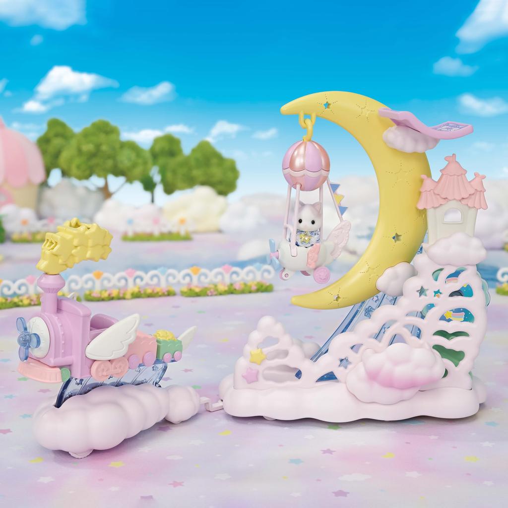 Sylvanian Families Набор для парада аттракционов в парке развлечений в ST Mark Возраст 3+ и Игрушка Sylvanian Epoch "Moonlight Sky" F-39 Сертифицировано, Вверх, Кукольный домик,