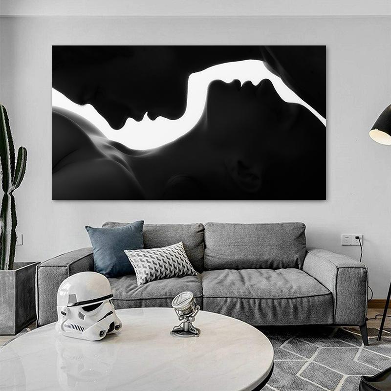 Черно-белые сексуальные мужчины и женщины картины на холсте постеры и принты настенные художественные картины для гостиной украшения дома