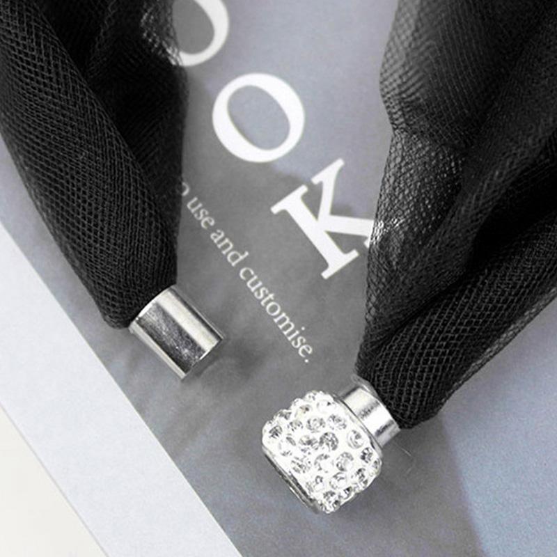 1Pc Necklace Magnetic Buckle Neck Scarves Neck Protection Neck Brace Elegant Scarf Bright Color Women Fashion