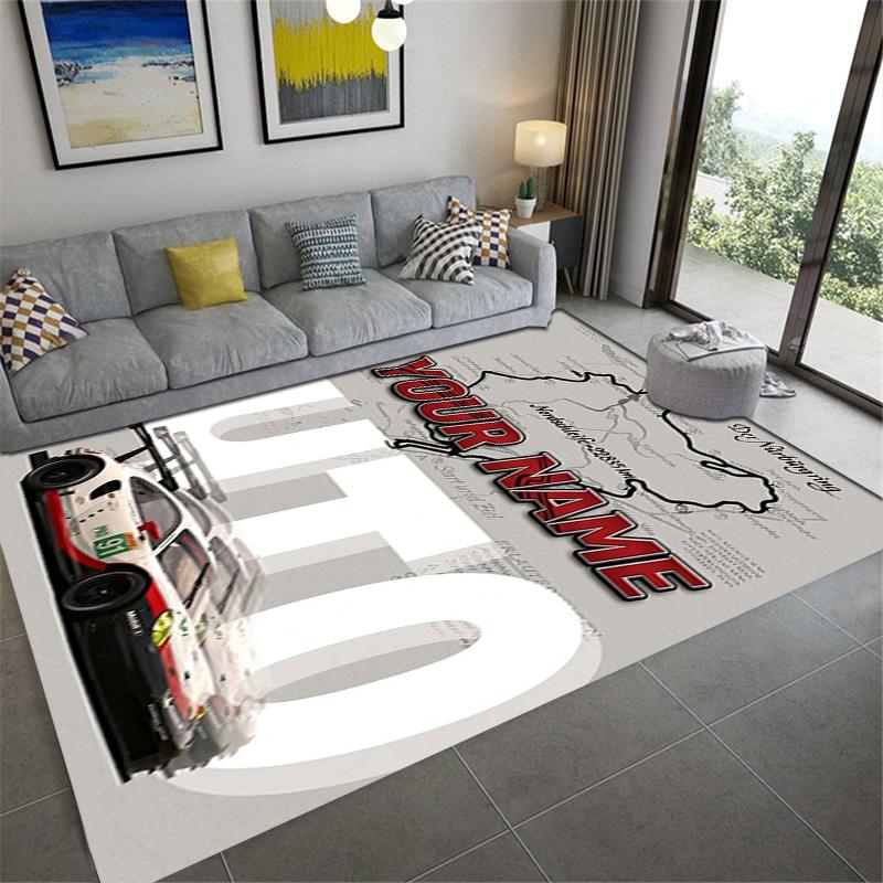 Custom Name Nürburgring Carpet Rug for Living Room Bedroom Home Sofa Decoration,Kids play Non-slip Floor Mat