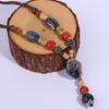 Colorful Adjustable Retro Irregular Ceramic Beads Neckalce Antique Jewelry for Women