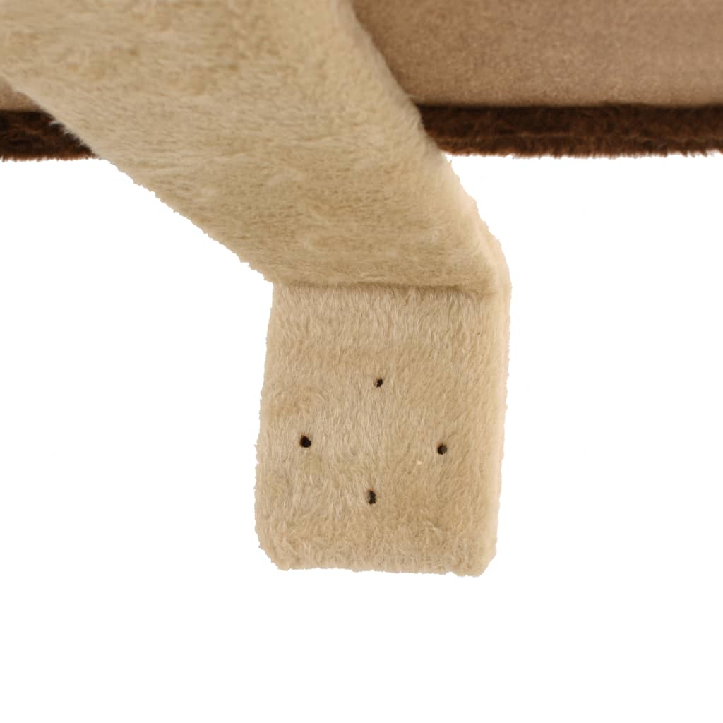 Wall Mounted Cat Scratching Post with Sisal Scratching Posts 194 cm Beige Brown