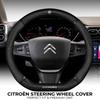 DBGO4 For Citroen C2 C3 C5 Aircross VTS Xsara C-Crosser Berlingo Jumpy Carbon fiber Leather Car Steering Wheel Cover Auto Accessories