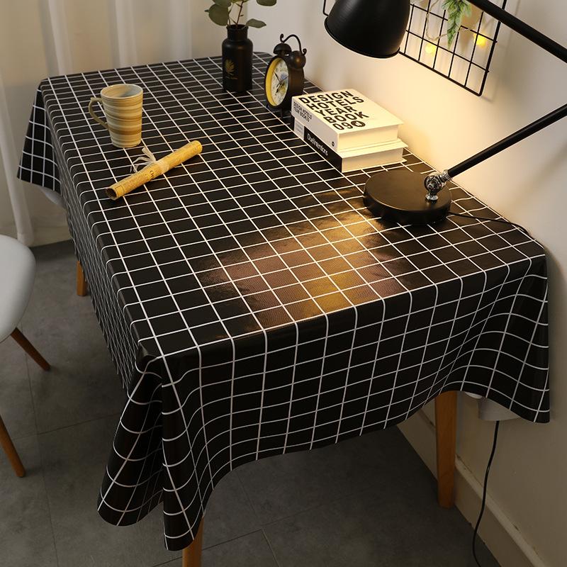 Скатерть Водонепроницаемая и Маслостойкая Не требующая стирки Настольная Прямоугольная Скатерть для Обеденного Стола Скатерть для Кофейного Столика ПВХ Накладка на Стол