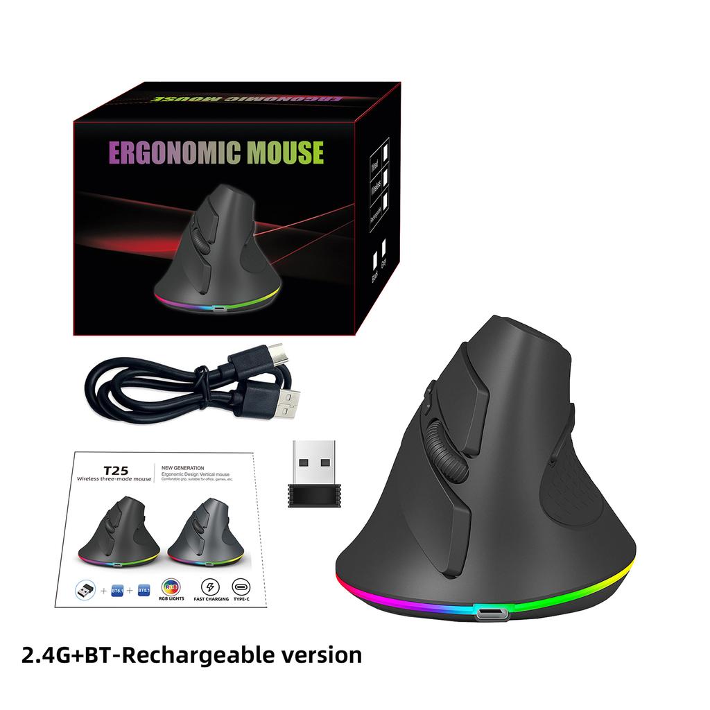 Wireless Dual-mode Mouse  2.4GBT5.1  Computer Mouse  Gaming Mouse  Ergonomic  Silent  Windows