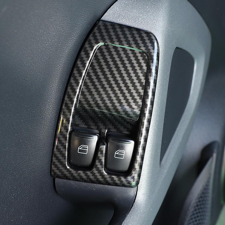 Car Window Lift Button Frame Cover Trim Sticker Fit For Mercedes Benz Smart 451 Fortwo 2010-2015 Auto