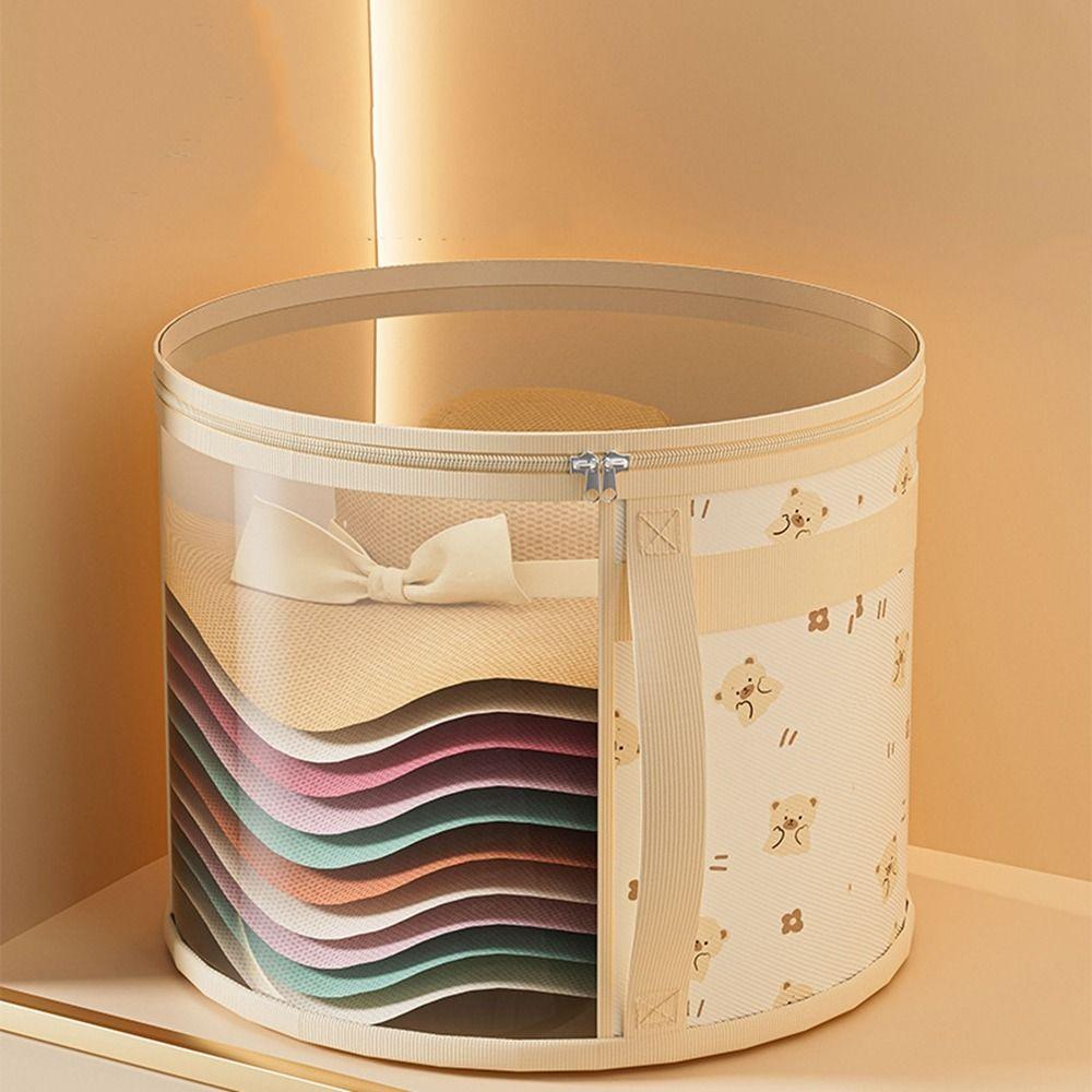 Non-Woven Fabric Clothing Hat Toy Storage Bag Round Hat Storage Box Hat Brim Storage Bag for Home