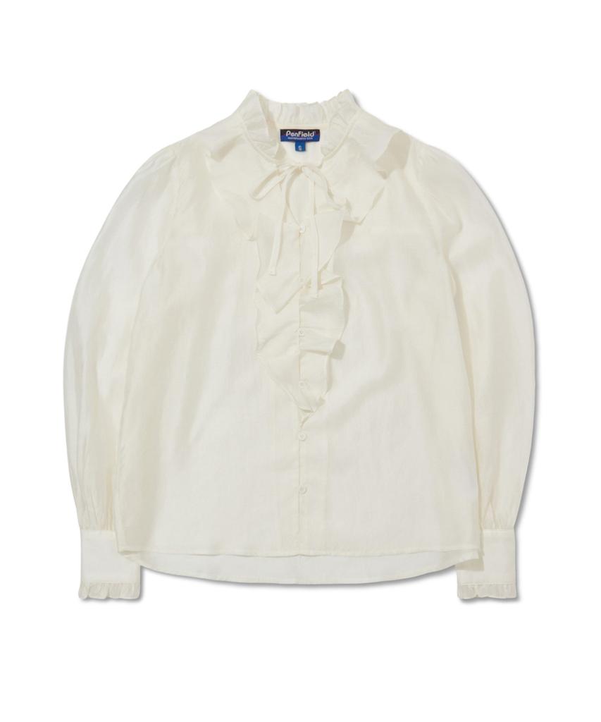 PENFIELD Neck Frill Blouse Ivory_Fs1Wr23F