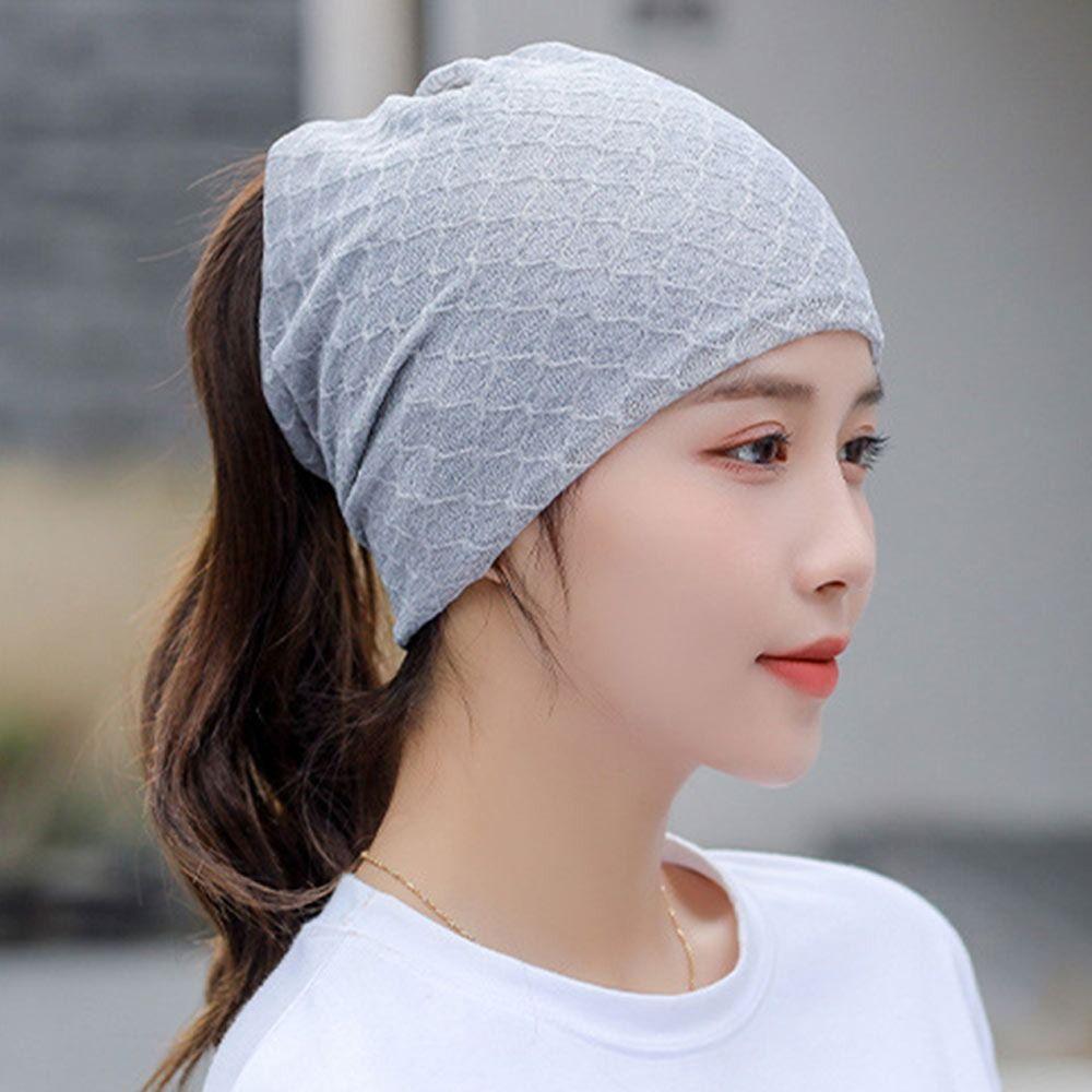 Шапка-бини в стиле хип-поп, шарф, дышащая вязаная шапка, сетчатая кепка от солнца для женщин