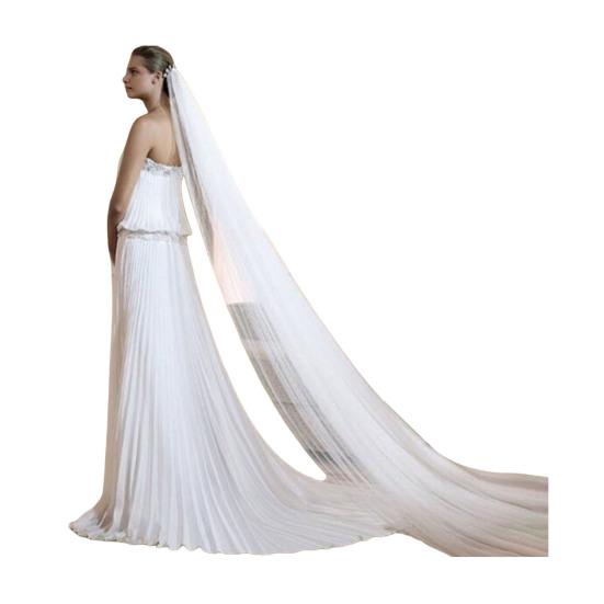 Bridal Veil Mesh Single-Layer Extra Long Wedding Banquet Beautiful Bride Veil Party Veil with