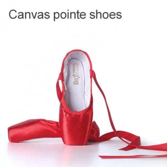 Girls Women Ballet Pointe Shoes Ballerina Adult Professional Satin Canvas Pink Ballet Dance Shoes