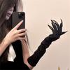 1 пара Хэллоуин Черные Когти Дьявола Призрачные Перчатки Костюм Косплей Макияж Страшные Когти Длинные Ногти Перчатки