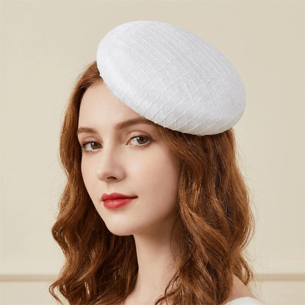 Wide Brim Vintage Fascinator Hat Headpiece Masquerade Top Hat Bride Headdress Party Headpiece