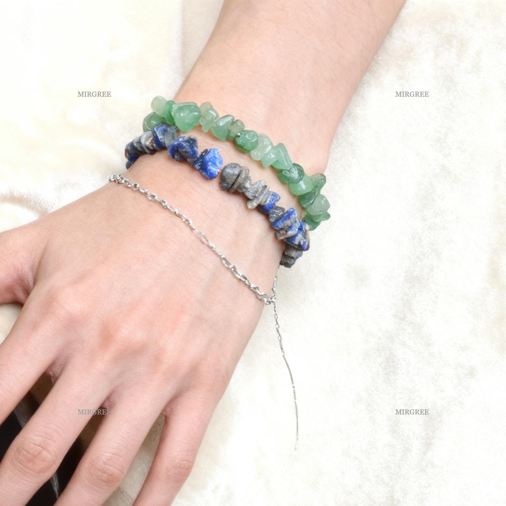 8/16/24 шт. Браслет из смешанного натурального камня, неправильной формы, подходит для повседневного ношения/энергетического исцеления/памятных подарков
