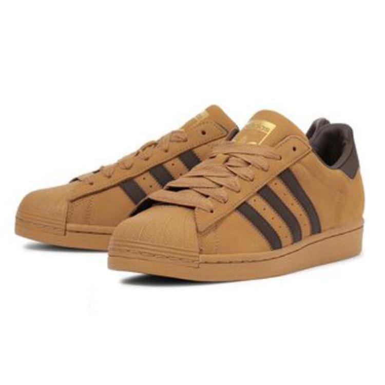 adidas Оригинальные Superstar Удобные Низкие Кроссовки Унисекс Кроссовки Коричневые ID0993