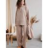 Fashion Loose Knitted Sweater Pants with Scarf Suit Knited Sweater and Pants Set