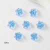 50 шт. 3D Ледяные Полупрозрачные Градиентные Цветы-Цветы Шармы для Ногтей Светящиеся Маникюрные Арт-Украшения для Дизайна Ногтей