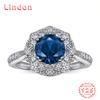 Lindon Classic 925 Sterling Silver Zircon Ring Ladies Jewelry Wedding Promise Party Gift