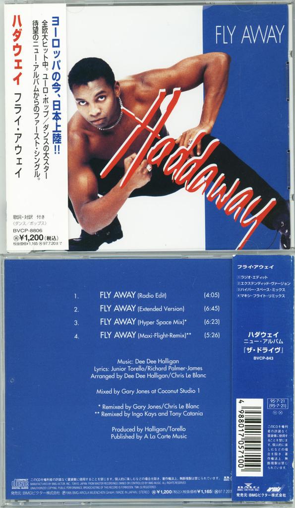 CD HADDAWAY - Fly Away BVCP8806 Ariola 1995 Япония Танцевальная и Электронная Музыка Б/У