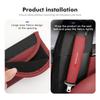 cxdjmy1 For Mitsubishi Leather Car Logo Seat Belt Cover Shoulder Protective Interior Accessories Lancer ASX Pajero Mirage Attrage