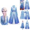 Изысканное платье Эльзы из «Холодного сердца 2» с длинным рукавом, костюм для косплея Снежной королевы для девочек 3-10 лет