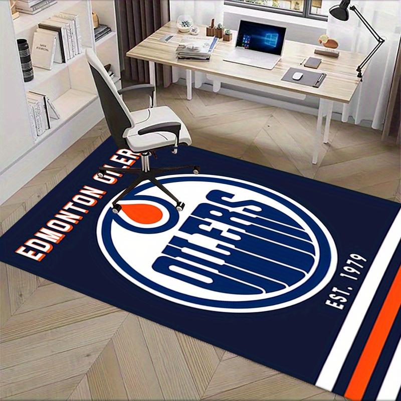 Ковер для офиса: Логотип Edmonton Oilers Идеально подходит для защиты дивана или как чехол под стул