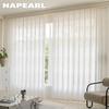 1PC NAPEARL French Jacquard White Translucent Sheer Curtain Comfortable Tulle for Living Room Bedroom Balcony Window Home Decor