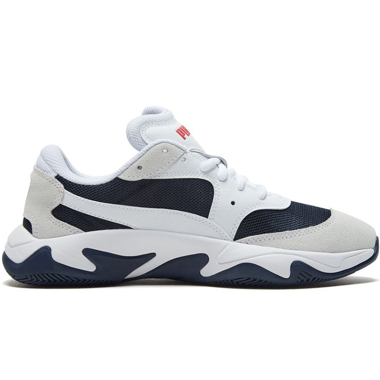 Puma Storm Adrenaline Sports Прочные Повседневные Кроссовки с Низким Верхом Унисекс Повседневная Обувь Черно-Белые 369797-01