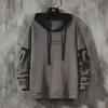 Men's Trendy Hooded Sweatshirt: 2022 Spring/Autumn Loose-Fit Printed Pullover with Long Sleeves