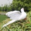 Foam Pigeon Figurine Adorable Appearance Eye-catching Fluffy White Feathered Artificial Bird