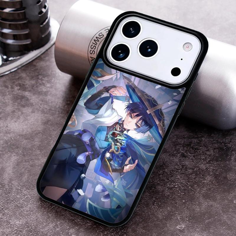 Чехол для телефона Genshin Impact Scaramouche для iPhone 17 16 15 Pro Max Air 14 13 12 11 Plus Ударопрочный чехол