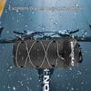 2.5L Bike Handlebar Bag with Zipper Large Capacity Side Mesh Bags Waterproof Easy Installation Bicycle Handlebar Storage Pouch