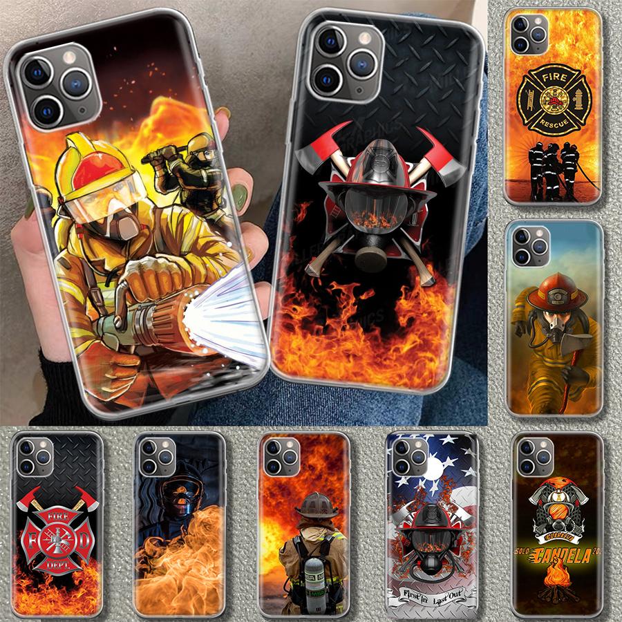 Firefighter Heroes Fireman Phone Case Cover For iPhone 18 11 12 13 Mini 14 15 Plus 16 Pro Max 17 Air 7 8 + SE Art Customized Fundas