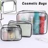 Portable Cosmetic Bag Cosmetic Storage Bag Transparent Waterproof Travel Wash Bag Bathroom Organizer Bag Organizer