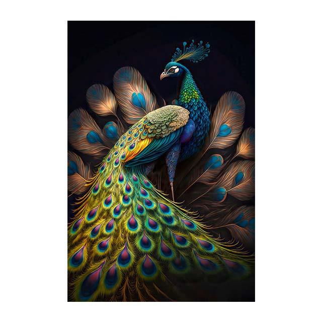 Красивый и гордый павлин Красочные животные Напечатанная на холсте фреска HD Плакаты Художественные идеи Современная гостиная Домашний офис Фотографии Украшения Куадрос