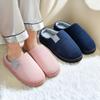 Cotton Slippers Women's Winter Home Hair Slippers Piled Warm Home Couple Cotton Shoes Soft Sole