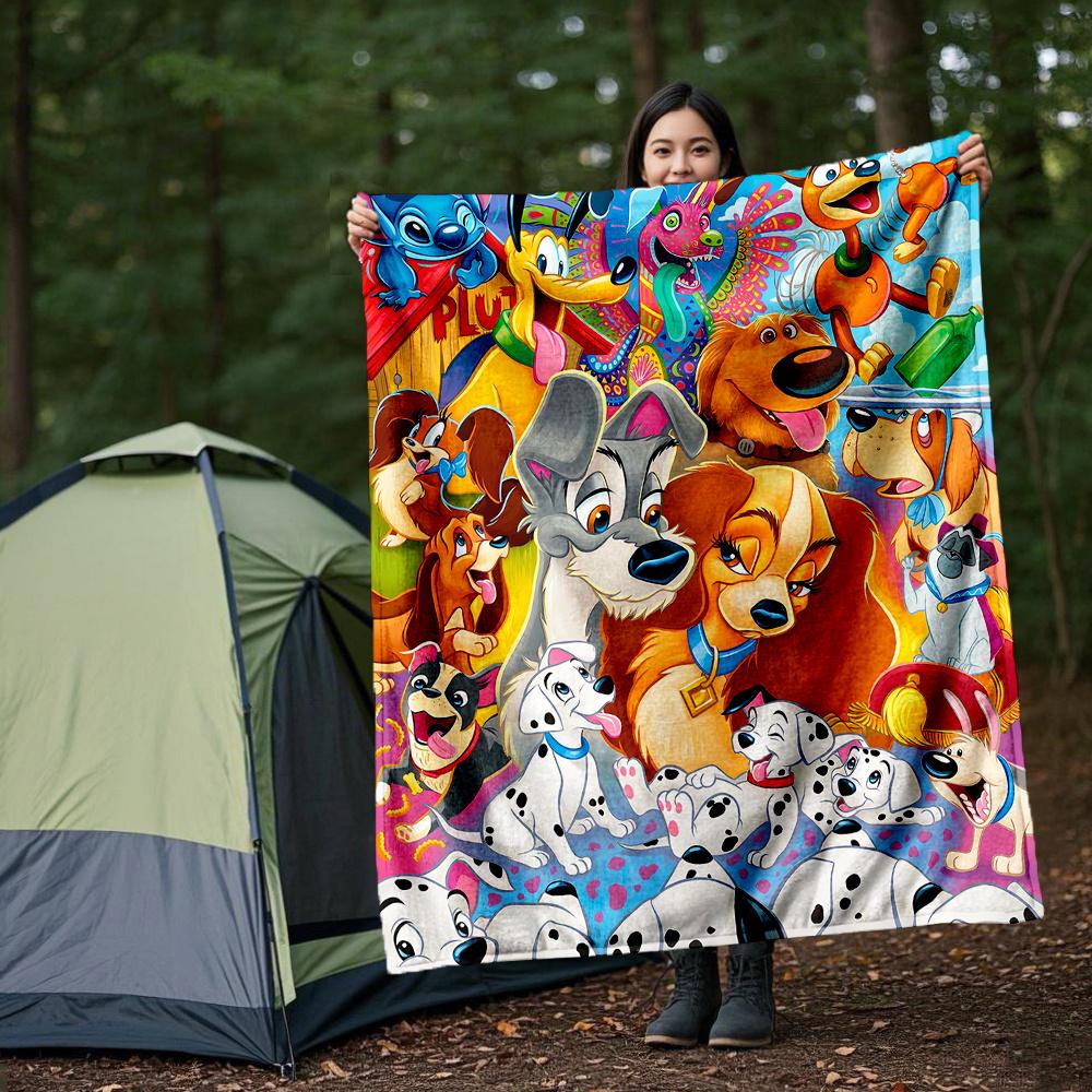 1pc, 101 Dalmatians Blanket Soft Throw for Home Decor, Gift Idea, Living Room, Travel, Camping